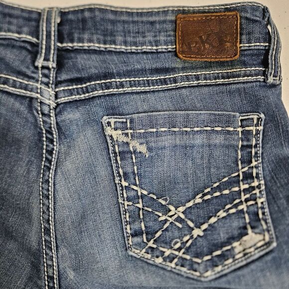 BKE Jeans Women’s 26x35.5 (28x32) Kate Low-Rise Bootcut Distressed Thick Stitch - Picture 10 of 10